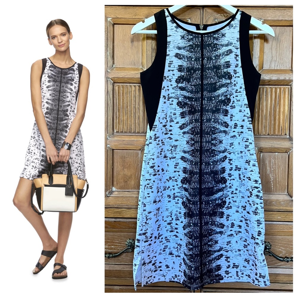 NWT - REED by Reed Krakoff Striped Scuba Sheath Dress BOA White Sleeveless